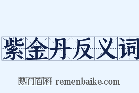 紫金丹反义词是什么意思的图片